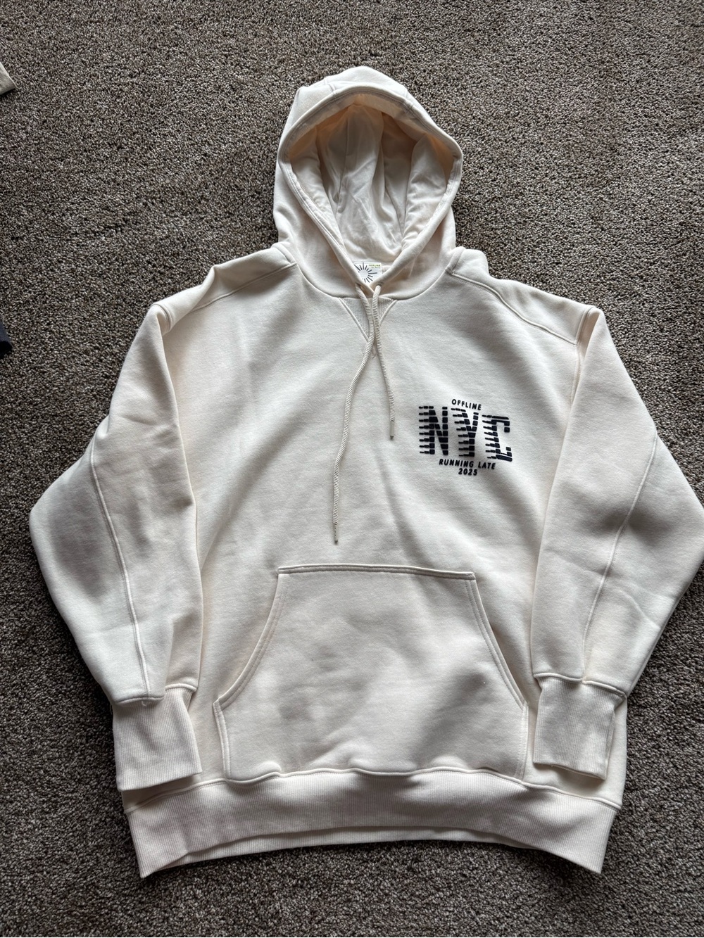 Aerie Graphic Hoodie Sweatshirt - Cream